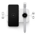 Ładowarka Samsung Wireless Charger Duo indukcyjna 15W + ładowarka sieciowa i kabel - biała