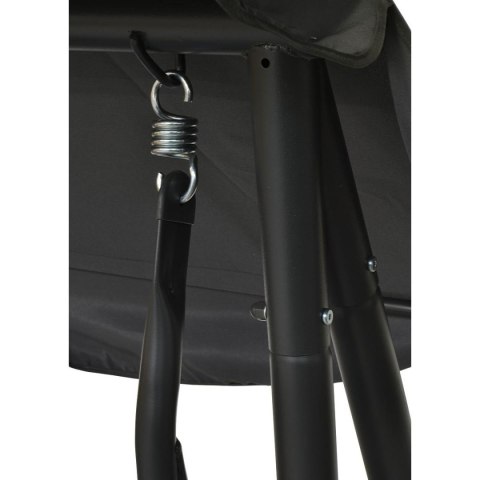 HUŚTAWKA OGRODOWA 3-OSOBOWA ROZŁADANE ŁÓŻKO KPL PODUSZEK KASIA SZARA