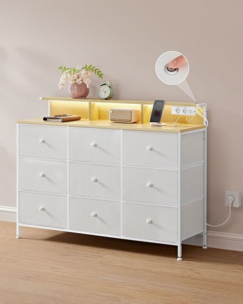 Biała komoda z oświetleniem LED