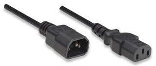 Kabel zasilający MANHATTAN C13 - C14 1.8m. 301152