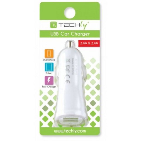 Ładowarka TECHLY 2x USB typ A Biały 022182