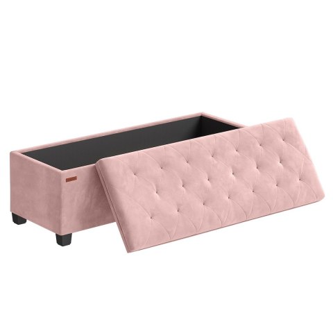 Pufa z ławką na buty 2 w 1 pastelowy róż 103 L