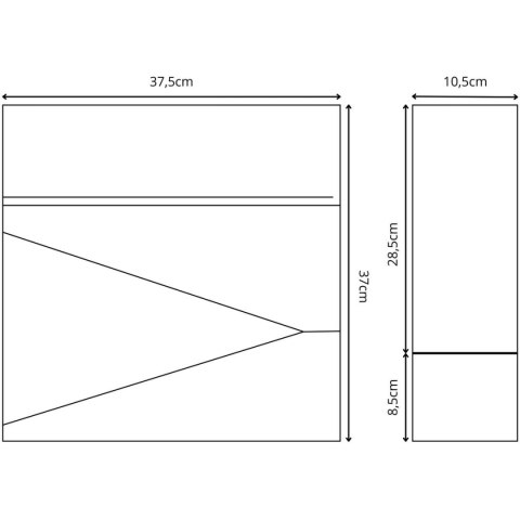SKRZYNKA NA LISTY 37X37X10.5CM 1067551 SASKA GARDEN