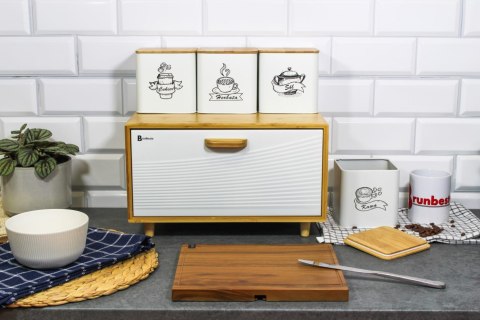 CHLEBAK BAMBUSOWY POJEMNIK NA PIECZYWO BRUNBESTE BB-4253 BIAŁY