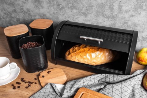 CHLEBAK STALOWY Z POKRYWĄ DIAMOND W ZESTAWIE Z 3 POJEMNIKAMI BRUNBESTE BB-2696