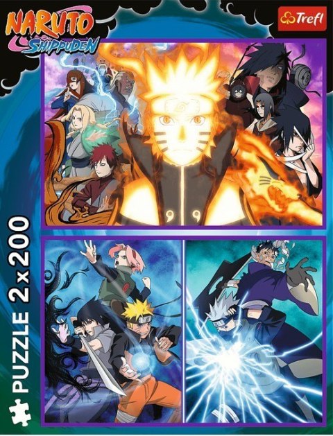Puzzle 2x200 elementów Naruto Ninja z Wioski Ukrytego Liścia
