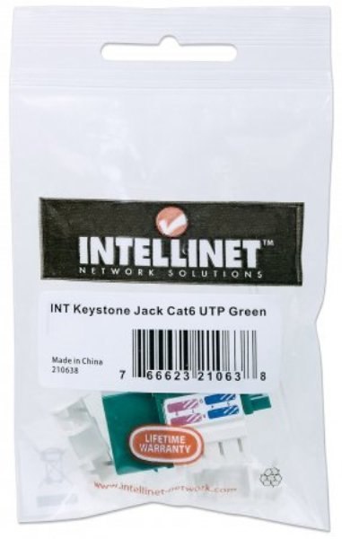 INTELLINET Moduł keystone C6 UTP zielon 210638
