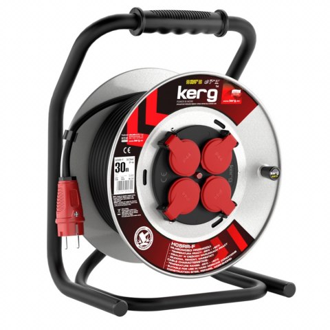 Przedł.BĘBNOWY KERG 3G1.5 30M CZARNY H05RRF STANDARD guma EPR