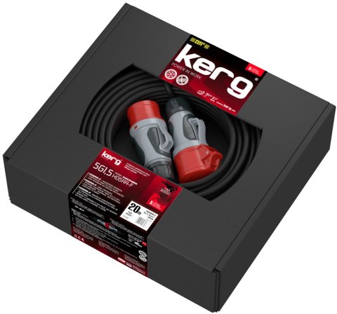 Przedł. SIŁOWY KERG 5G1.5/16A 20M CZARNY H05RRF guma EPR