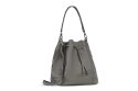 Damska skórzana torebka worek VOOC EP22 Grafit