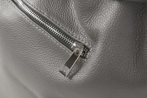 Damska skórzana torebka worek VOOC EP22 Grafit