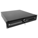 INTELLINET Szuflada do szaf Rack, 2U, z zamkiem, 466 mm, czarna 715829