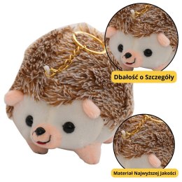 Pluszowy Jeż Maskotka Brelok Kółko Brązowy 9cm