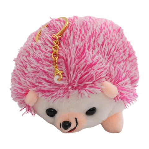 Pluszowy Jeż Maskotka Brelok Kółko Różowy 9cm