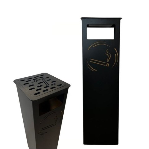 Popielniczka z koszem dymiący papieros