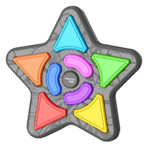 Elektroniczna Gra Logiczna Memory Gwiazda Światła Dźwięki 4w1