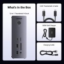 13w1 Stacja dokująca Thunderbolt 4 / USB-A / DP / RJ45 / czytnik SD TF / USB-C / mini jack