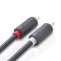 Kabel przewód audio 2RCA (męski) - 2RCA (męski) 2m - szary