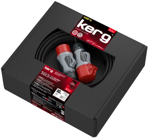 Przedł. SIŁOWY KERG 5G1.5/16A 10M CZARNY H05RRF guma EPR