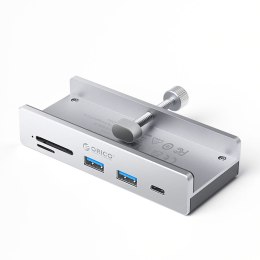 Hub MH5PC montowany na zacisk USB-C / USB-A USB-C SD TF - srebrny