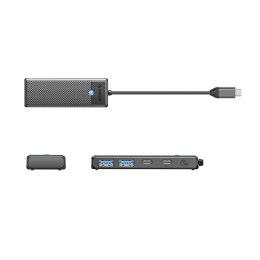 Hub PAPW2AC-C3 rozdzielacz USB-C na USB-A USB-C - czarny