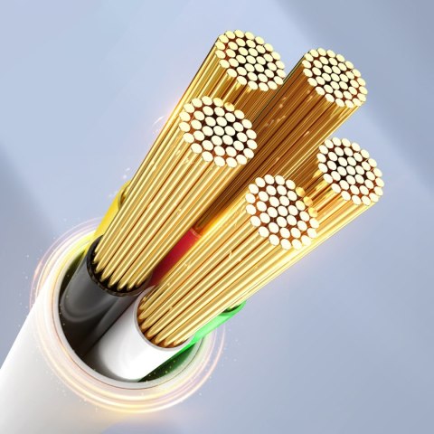 Kabel przewód CDX 60W 3A Power Delivery USB-C 1m - biały