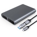 Kieszeń obudowa AM2C3-2SN na dwa dyski M.2 SATA+NVME USB-C 10Gb/s - szara