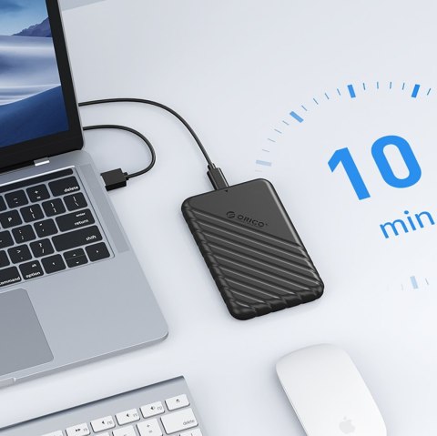 Kieszeń obudowa na dysk 25PW1C-C3 2.5'' HDD / SSD USB-C 6Gb/s - czarna