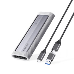 Kieszeń obudowa na dysk AXM2S-G2-V1 M.2 NVME / NGFF USB-C / USB-A na USB-C 10Gb/s - szara