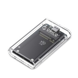 Kieszeń obudowa na dysk TC10-MS MSATA USB-C 5Gb/s - przezroczysta