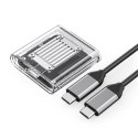 Kieszeń obudowa na dysk TC20-M2-10G M.2 NVME USB-C - przezroczysta