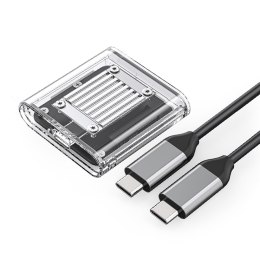 Kieszeń obudowa na dysk TC20-M2-10G M.2 NVME USB-C - przezroczysta