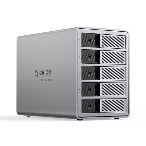 Macierz dyskowa 9858T3 z Thunderbolt 3 na 5 dysków 2.5'' / 3.5'' SATA HDD / SSD - szara
