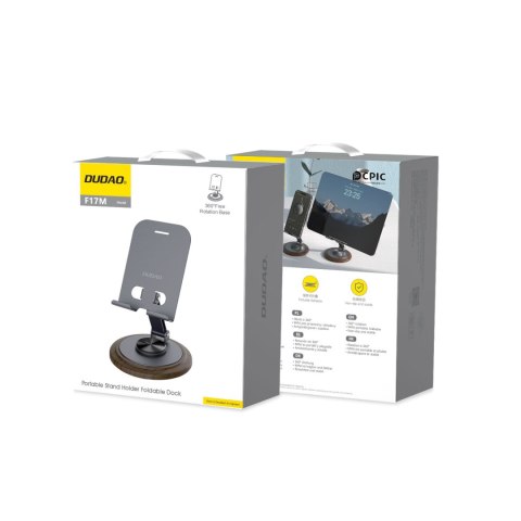 Podstawka stojak do telefonu 360 stopni metalowy - szary