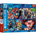 Puzzle - 4x250 - Odwaga Supermana - Warner Superman - Trefl 13340