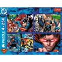 Puzzle - 4x250 - Odwaga Supermana - Warner Superman - Trefl 13340