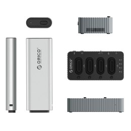 Stacja dokująca IT48N-C z funkcją klonowania na 4 dyski M.2 NVME - szara