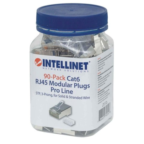 MANHATTAN Wtyk RJ45 8P/8C Cat6 STP, linka/drut, linia PRO, 90 szt 790543