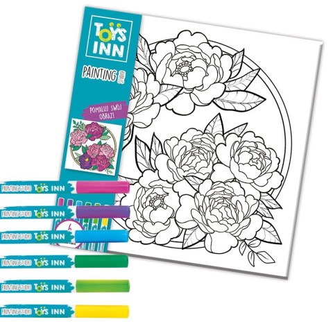 Obrazek do kolorowania z markerami Kwiaty