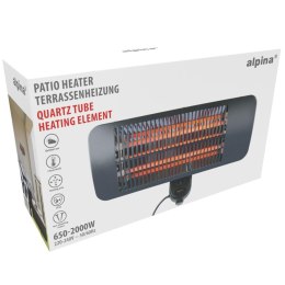 GRZEJNIK OGRODOWY ŚCIENNY 650-1300-2000W ALPINA