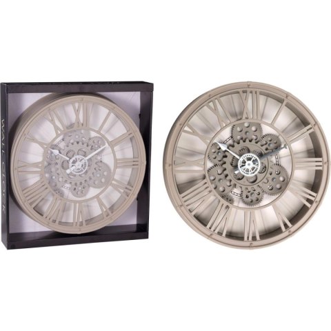 ZEGAR ŚCIENNY OBROTOWY MECHANIZM 38CM CAPPUCCINO