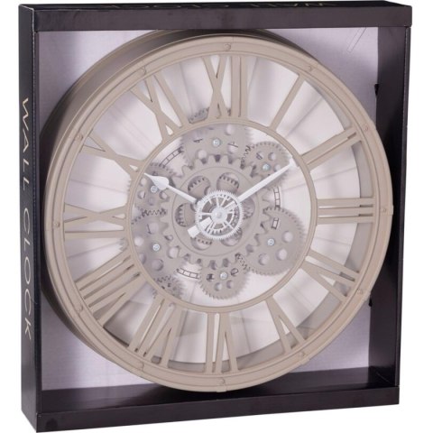 ZEGAR ŚCIENNY OBROTOWY MECHANIZM 38CM CAPPUCCINO
