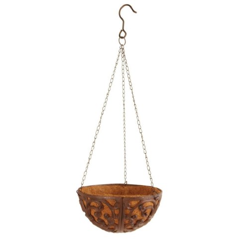 Kosz wiszący z wkładem kokosowym 25 cm