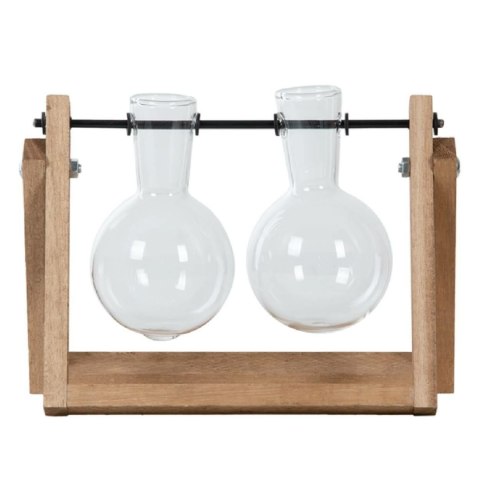 Wazony kolby w drewnianym stojaku