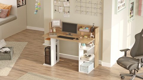 Biurko komputerowe VADER kolor dąb biały