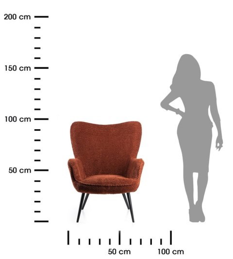 Fotel wypoczynkowy ROKER kolor miedziany