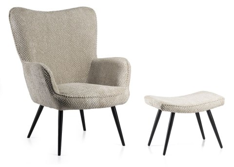 Fotel z podnóżkiem ROKER kolor beżowy