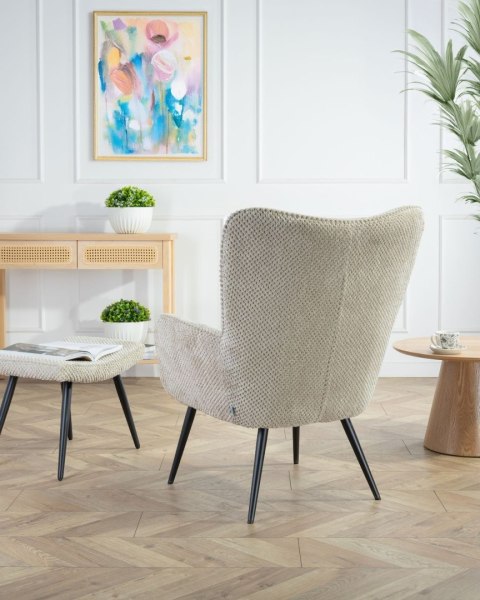 Fotel z podnóżkiem ROKER kolor beżowy