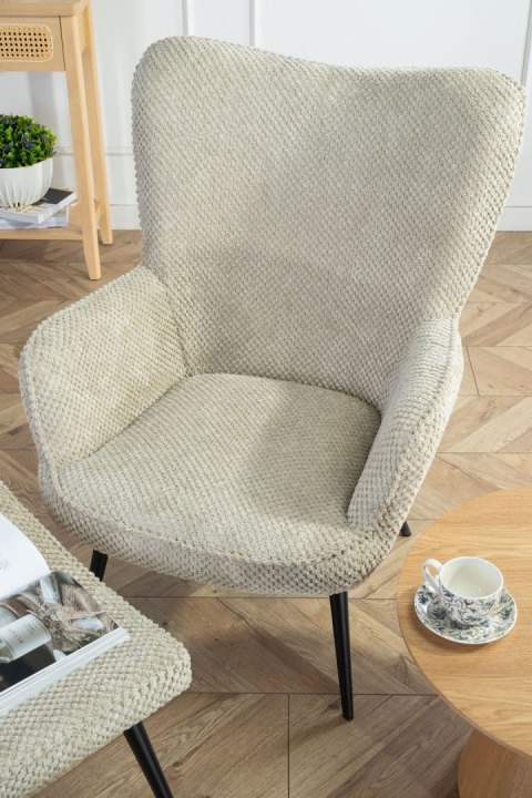 Fotel z podnóżkiem ROKER kolor beżowy