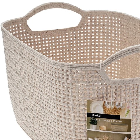 Koszyk do przechowywania beżowy 30x19xh17 cm
